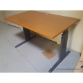 Teknion Maple 48" Height Adjustable Table Straight Desk